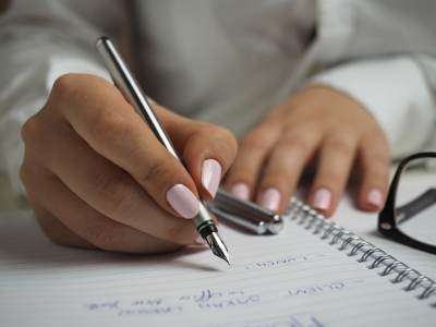 A woman planning